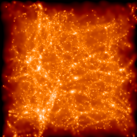 A cosmological simulation snapshot